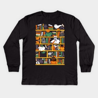 Halloween Library Kids Long Sleeve T-Shirt